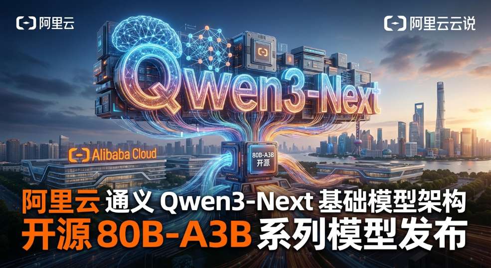 阿里云发布通义 Qwen3-Next 基础模型架构，开源80B-A3B系列模型