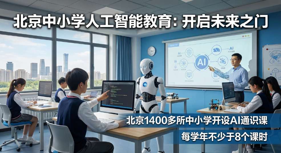 北京：1400 多所中小学已开设人工智能通识课，每学年不少于 8 个课时