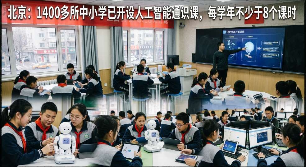 北京：1400 多所中小学已开设人工智能通识课，每学年不少于 8 个课时第二张图