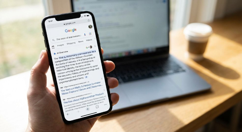 谷歌在 AI 生成的搜索答案旁塞入广告，监管已关注第一张图