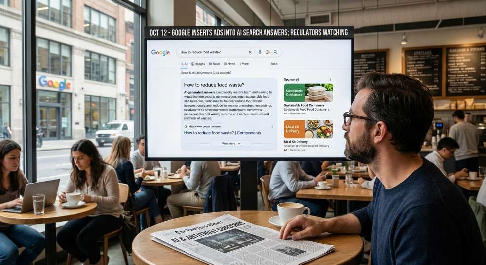 谷歌在 AI 生成的搜索答案旁塞入广告，监管已关注第二张图