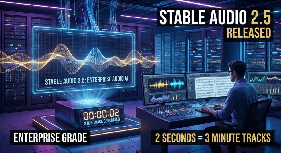 Stable Audio 2.5 企业级音频生成 AI 模型发布，号称“3 分钟