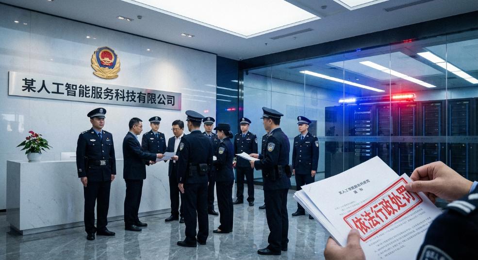 公安网安部门依法对某人工智能服务科技有限公司予以行政处罚