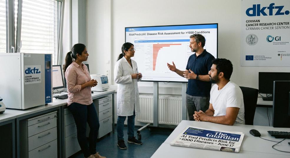 德国癌症研究中心等机构开发新型 AI 工具，可预测超 1000 种疾病风险第一张图