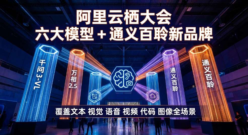 阿里云栖大会一口气发布千问 3-VL、万相 2.5 等六大模型 + 通义百聆新品