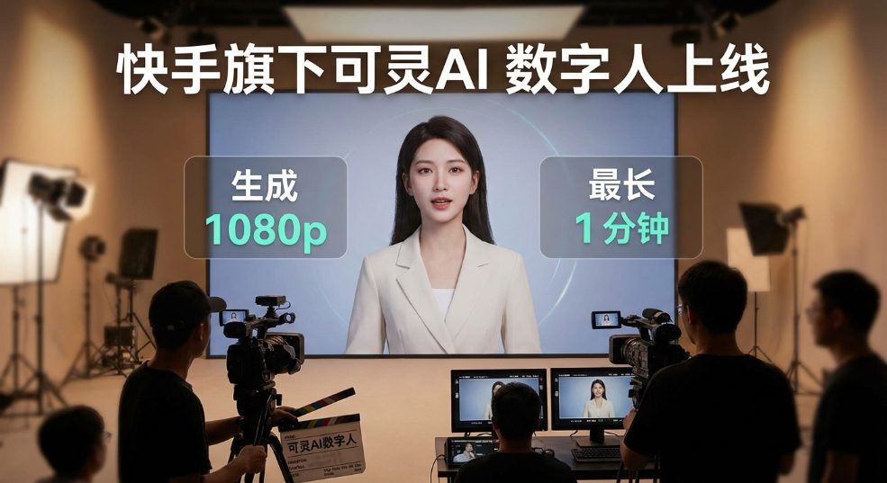 快手旗下可灵 AI 数字人上线：可生成 1080p、最长 1 分钟的视频第二张图