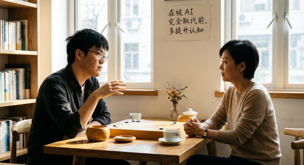 柯洁:在被 AI 完全取代前,多提升认知 柯洁:在被 AI 完全取代前,多提升认知第一张图