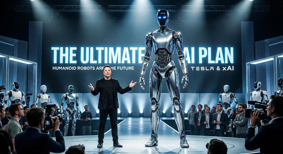 马斯克发布终极 AI 计划：人形机器人是主力