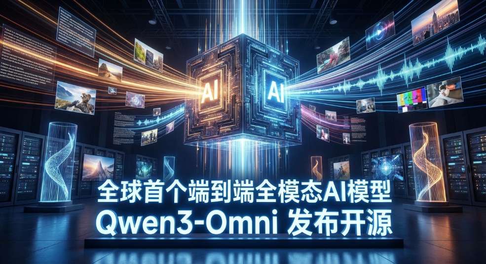 全球首个端到端全模态AI模型 Qwen3-Omni 发布开源，文本、图像、音视频