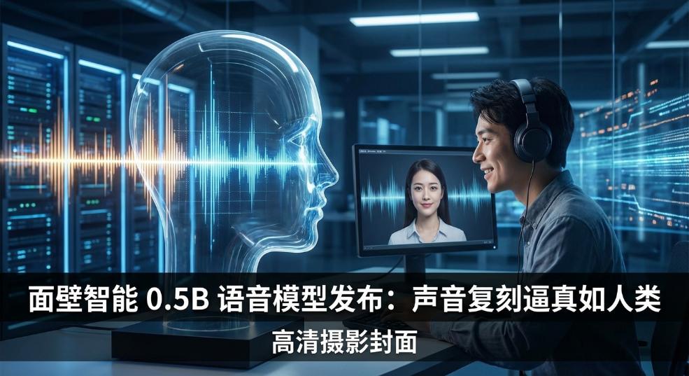 面壁智能发布 0.5B 参数语音模型，声音复刻逼真如人类
