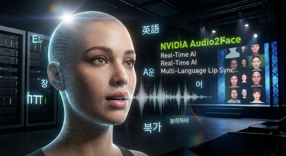 英伟达开源 Audio2Face 模型：AI 实时生成面部动画，多语言口型同步