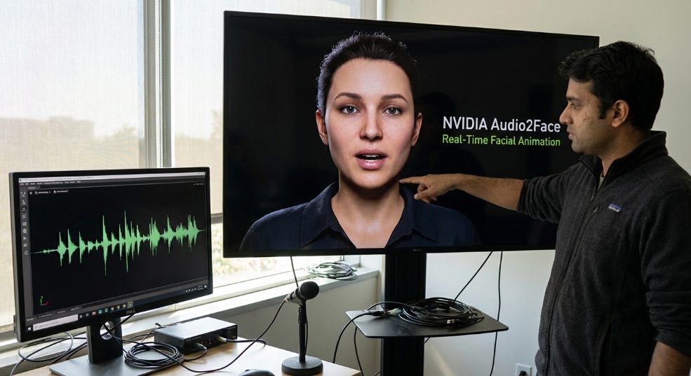 英伟达开源 Audio2Face 模型：AI 实时生成面部动画，多语言口型同步第一张图