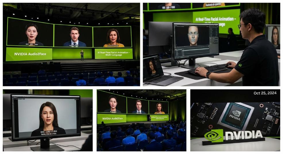 英伟达开源 Audio2Face 模型：AI 实时生成面部动画，多语言口型同步第二张图