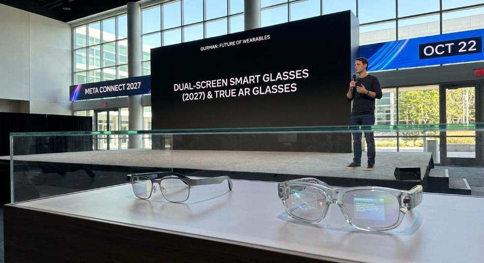 古尔曼：Meta 将于 2027 年推出双屏智能眼镜，以及真 AR眼镜第一张图