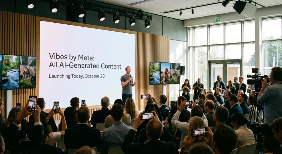 Meta 推出 Vibes 短视频应用，平台所有内容均为 AI 生成第一张图