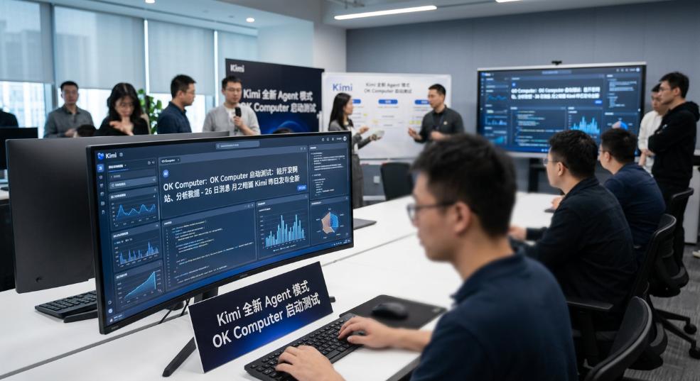 Kimi 全新 Agent 模式 OK Computer 启动测试：能开发网站、分析数据第二张图
