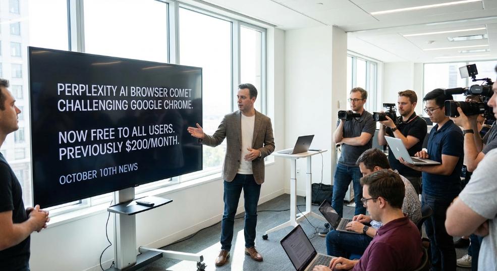 挑战谷歌 Chrome：Perplexity AI 浏览器 Comet 现宣布向所有用户免费开放，曾定价 200 美元 / 月第一张图