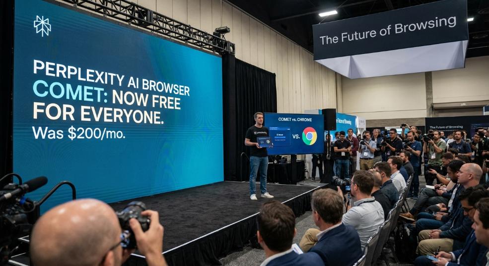 挑战谷歌 Chrome：Perplexity AI 浏览器 Comet 现宣布向所有用户免费开放，曾定价 200 美元 / 月第二张图