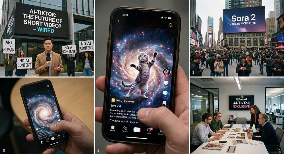 OpenAI 被曝将推出“AI 版 TikTok”，所有短视频均为 AI 生成，基于 Sora 2第二张图