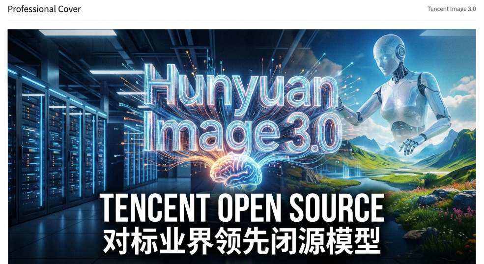 腾讯开源「混元图像 3.0」，对标业界领先闭源模型