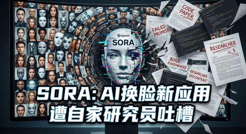 满屏 AI换脸，OpenAI 新应用 Sora 遭自家研究员吐槽