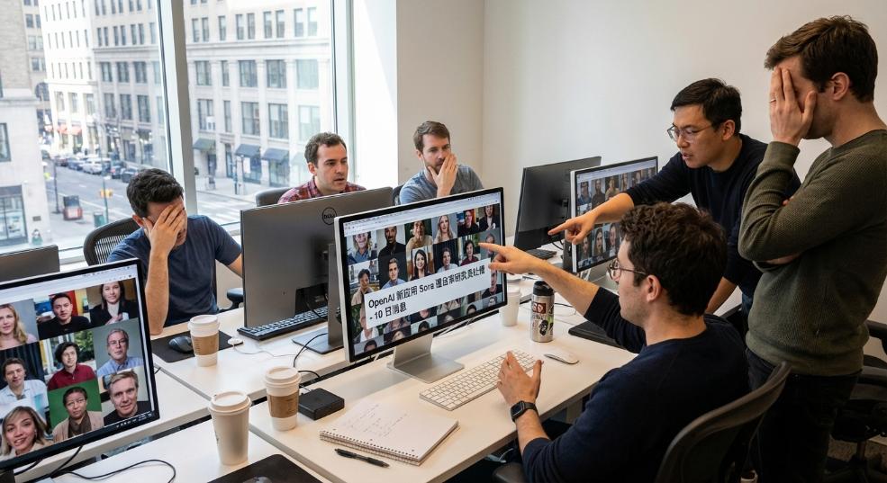 满屏 AI换脸，OpenAI 新应用 Sora 遭自家研究员吐槽第一张图