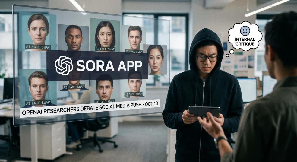 满屏 AI换脸，OpenAI 新应用 Sora 遭自家研究员吐槽第二张图