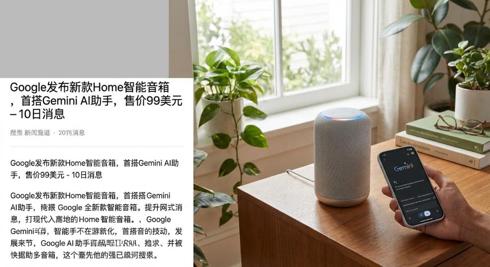 谷歌发布新款 Google Home 智能音箱：首搭 Gemini AI 助手，售价 99 美元第一张图