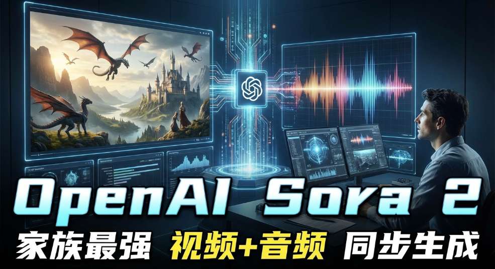 OpenAI 推出家族最强视频生成模型 Sora 2，还能同步生成音频