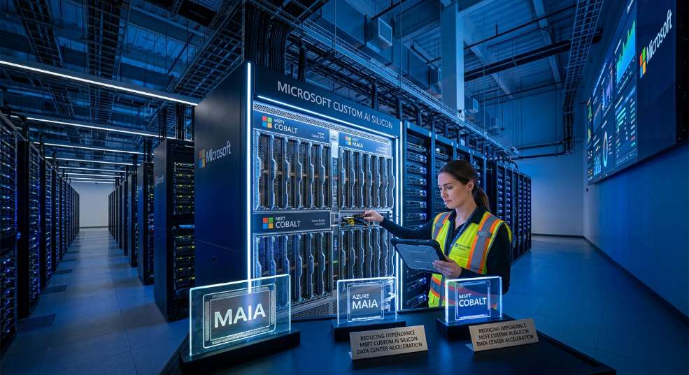 减少对英伟达、AMD 依赖，微软未来 AI 数据中心计划主要使用自研芯片