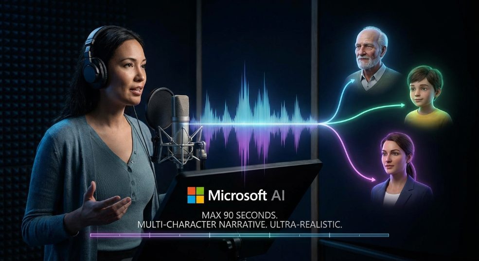 微软解锁 AI配音新技能：生成最长 90 秒多角色叙述，语音更像真人