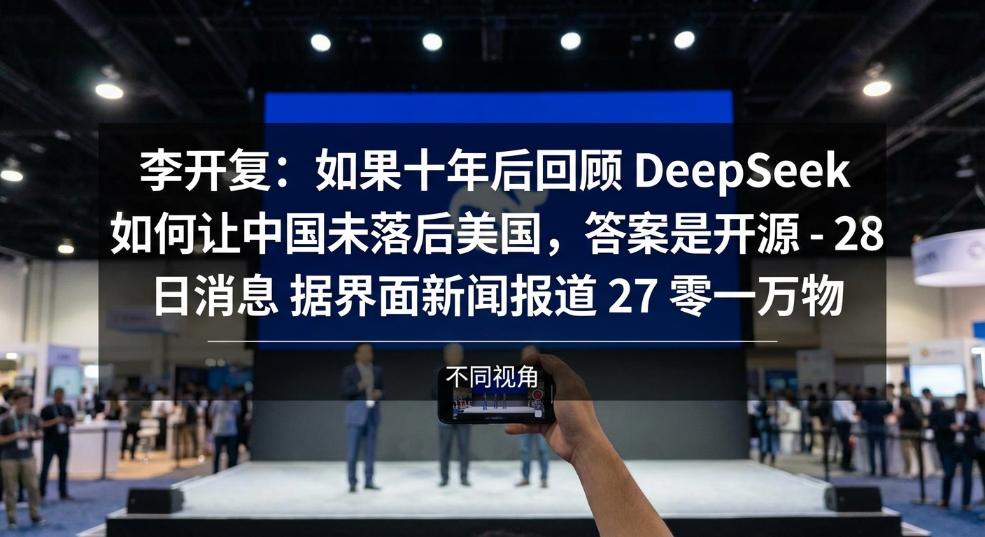 李开复:如果十年后回顾 DeepSeek 如何让中国未落后美国,答案是开源 李开复:如果十年后回顾 DeepSeek 如何让中国未落后美国,答案是开源第二张图