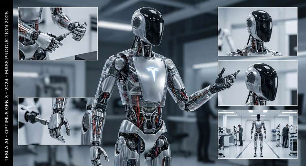 特斯拉今年年底将推出第三代 Optimus 人形机器人，明年量产第二张图
