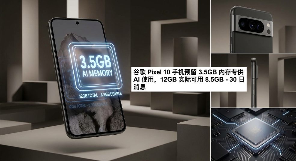 谷歌 Pixel 10 手机预留 3.5GB 内存专供 AI 使用，12GB 实际可用 8.5GB第二张图
