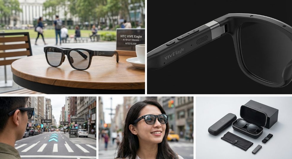 HTC 发布首款 AI 智能眼镜 VIVE Eagle,售价新台币15,600元 HTC 发布首款 AI 智能眼镜 VIVE Eagle,售价新台币15,600元第二张图