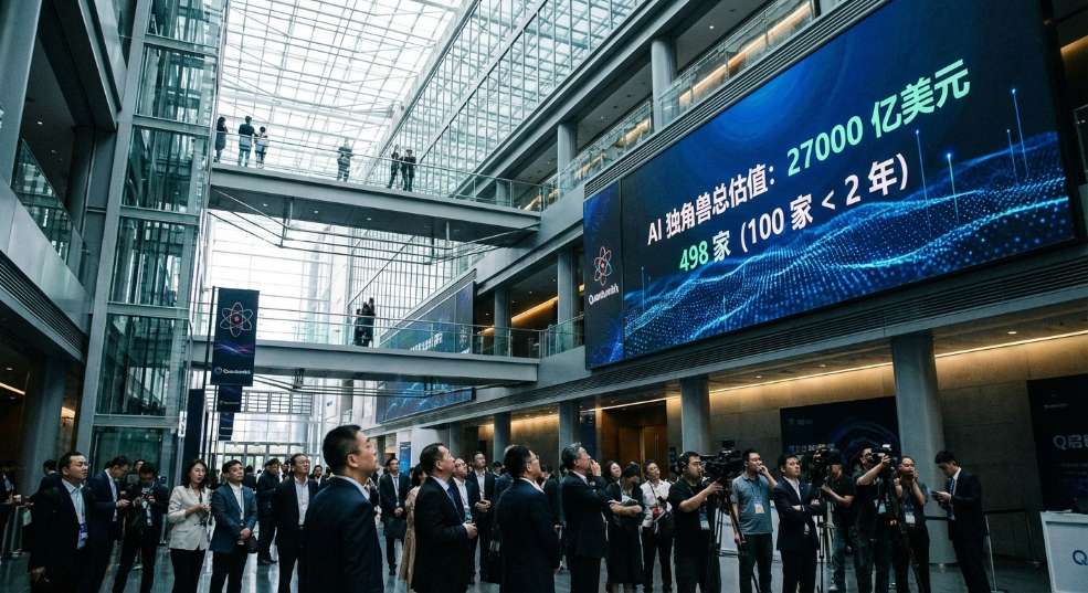 AI 独角兽总估值达 27000 亿美元，其中 100 家成立不到 2 年第二张图