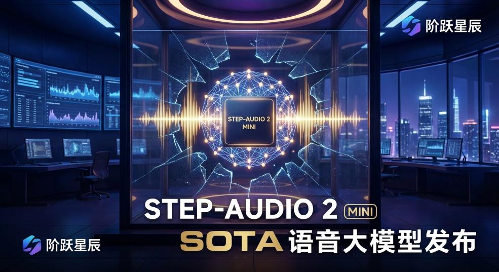 阶跃星辰发布端到端语音大模型 Step-Audio 2 mini，多个基准测试取