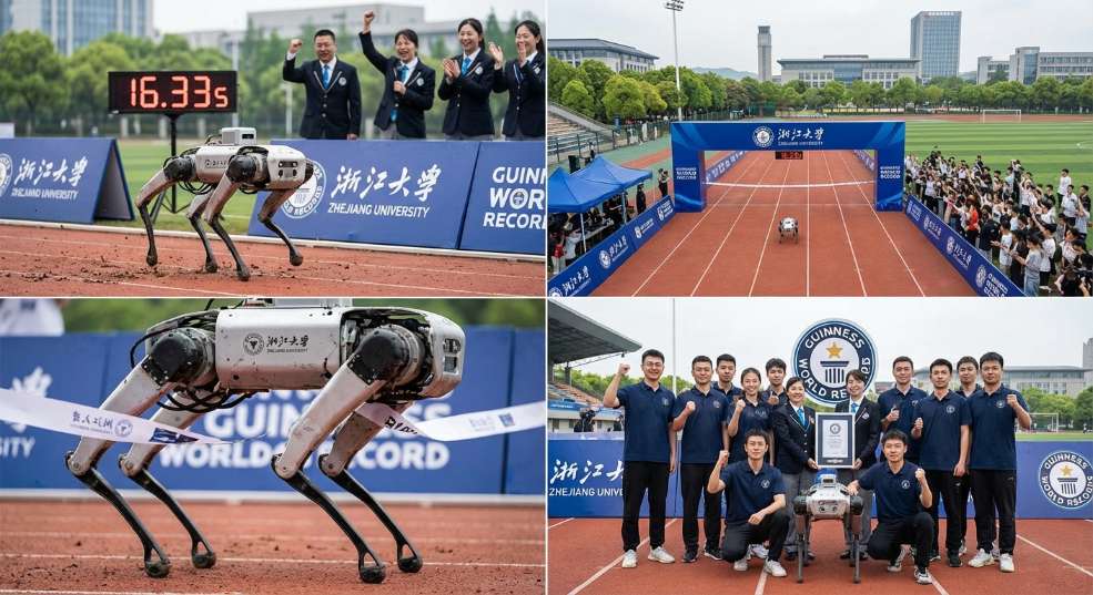 16.33 秒完成百米冲刺！浙大四足机器人“白犀”破吉尼斯世界纪录第二张图