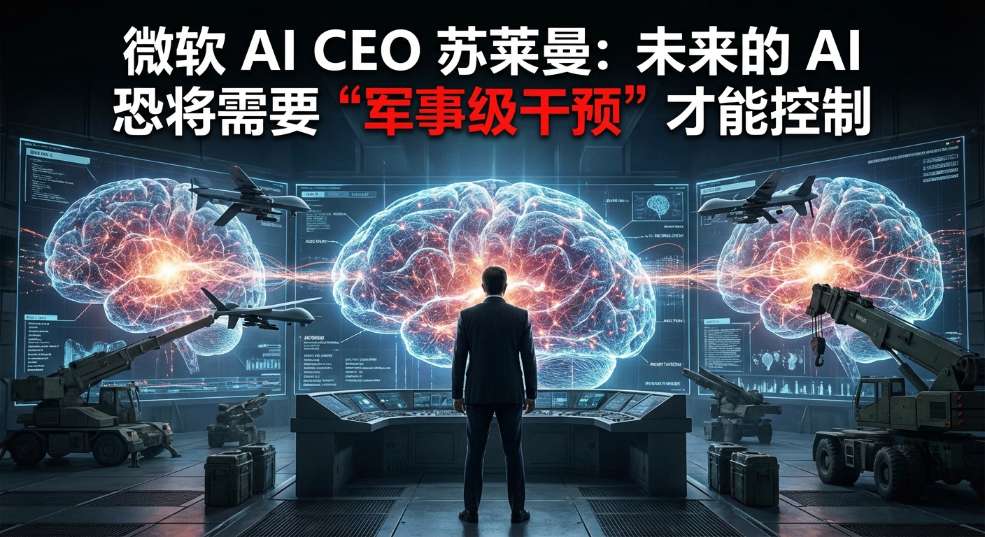 微软 AI CEO 苏莱曼：未来的 AI 恐将需要“军事级干预”才能控制