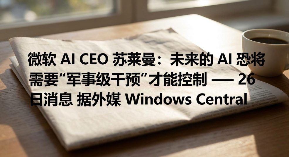 微软 AI CEO 苏莱曼：未来的 AI 恐将需要“军事级干预”才能控制第一张图