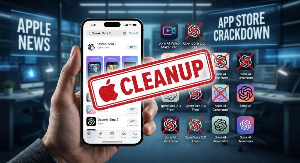 苹果出手整治，清理大量蹭热度的山寨“OpenAI Sora 2”应用