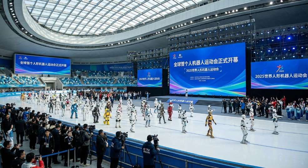 全球首个人形机器人运动会正式开幕第一张图