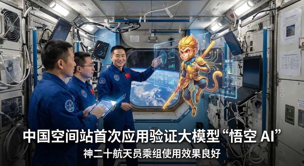 中国空间站首次应用验证大模型“悟空 AI”，神二十航天员乘组使用效果良好