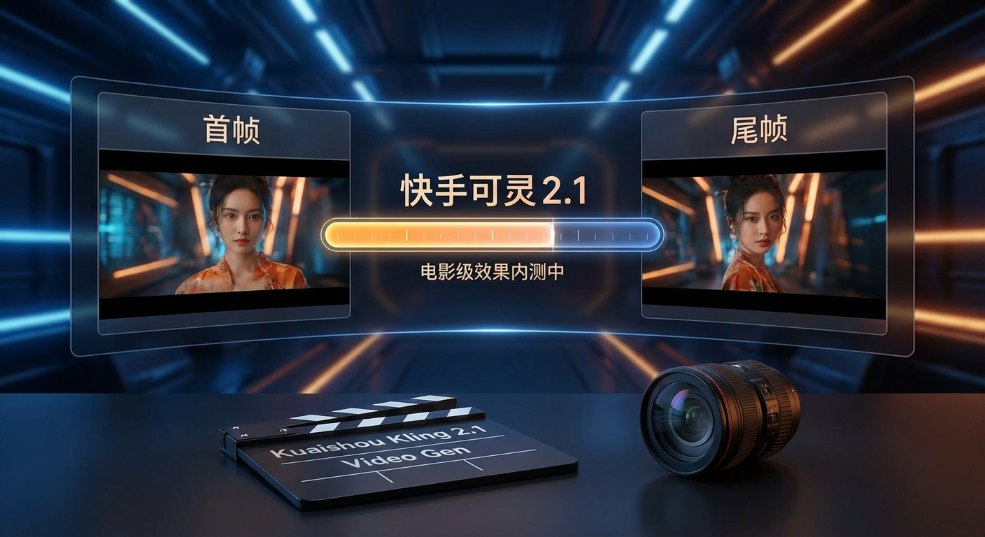 快手可灵 2.1 视频生成模型全新首尾帧功能开启内测，具备“电影级”效果