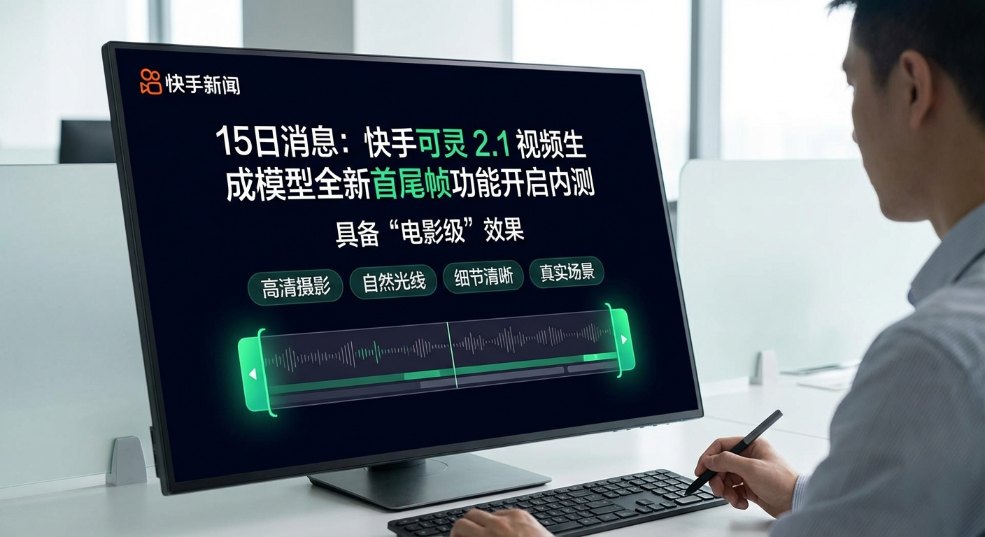 快手可灵 2.1 视频生成模型全新首尾帧功能开启内测，具备“电影级”效果第一张图