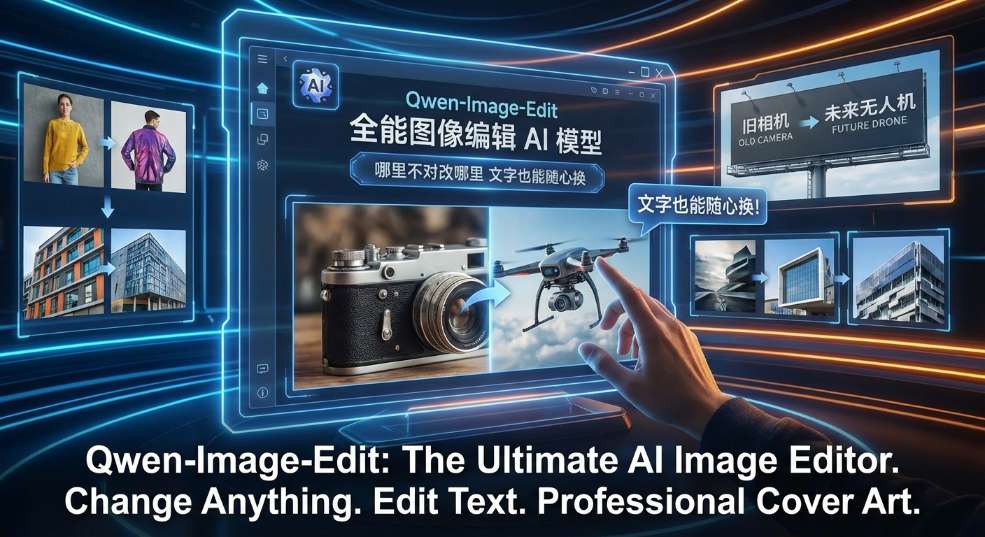 全能图像编辑 AI 模型 Qwen-Image-Edit 发布：哪里不对改哪里，