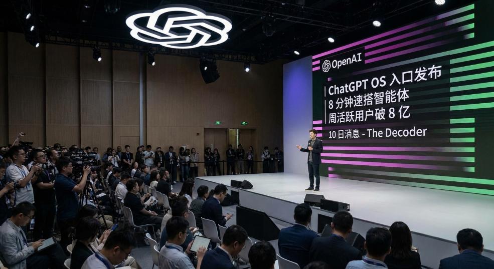 OpenAI 奥尔特曼官宣 ChatGPT 终极 OS 入口：8 分钟速搭智能体，周活跃用户破 8 亿第二张图