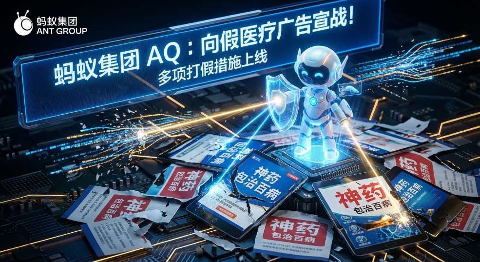 蚂蚁集团向假医疗广告“宣战”，旗下 AI 健康管家 AQ 上线多项打假措施