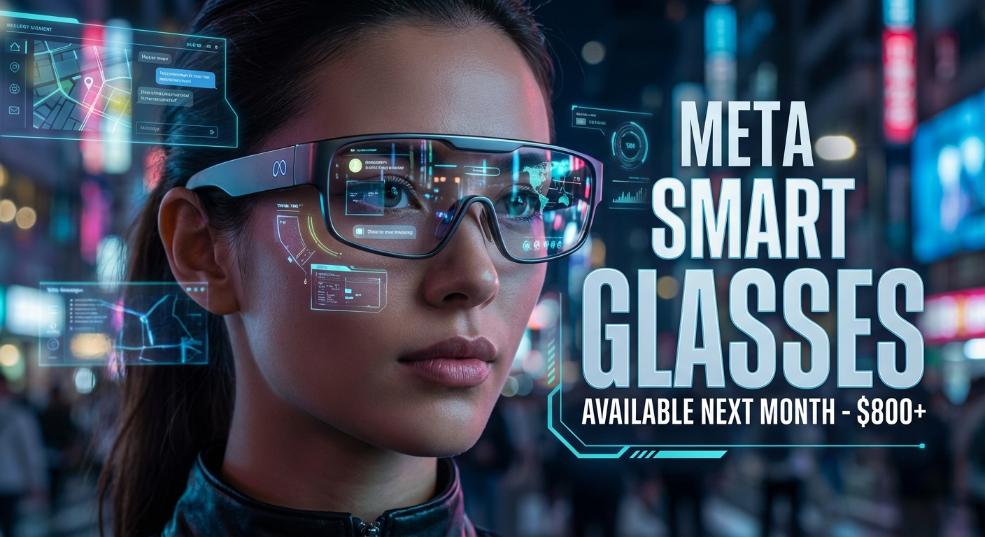 Meta 首款带显示屏的智能眼镜下月上市，售价 800 美元起