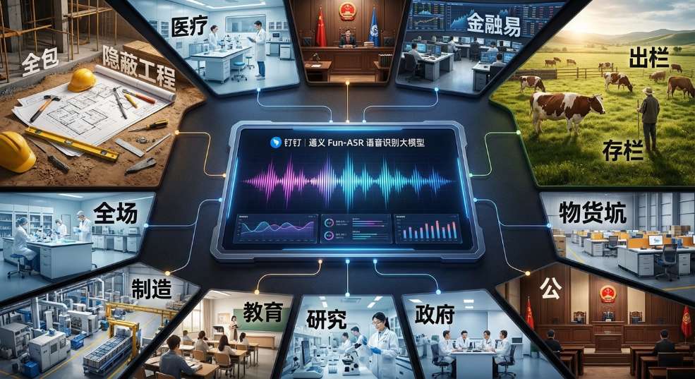 钉钉联合通义推出 Fun-ASR 语音识别大模型，能听懂家装、畜牧等十大行业黑话